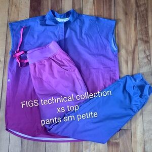 Figs Women's Ombre Joggers in Pink and Blue